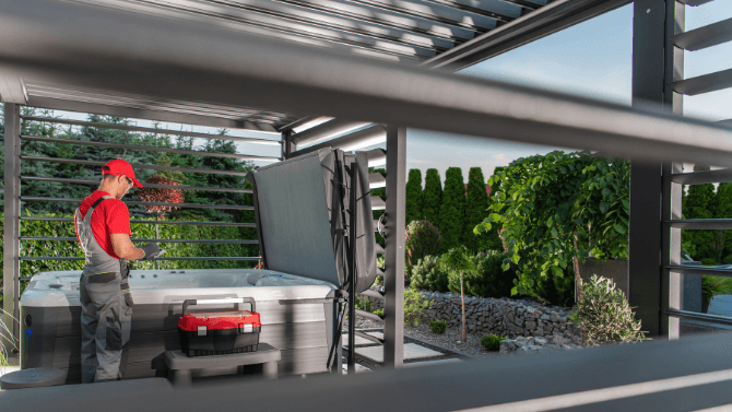 Installation of spa
