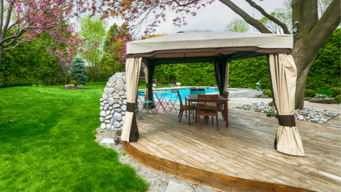 Wooden pergola