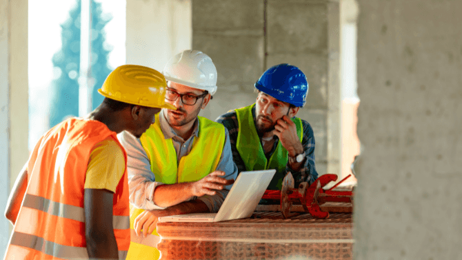 Contractors talking