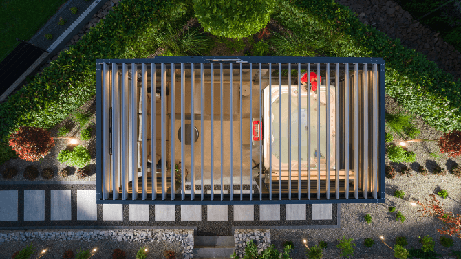 Pergola with spa