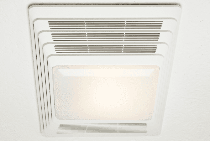 a wall-mounted bathroom heating system