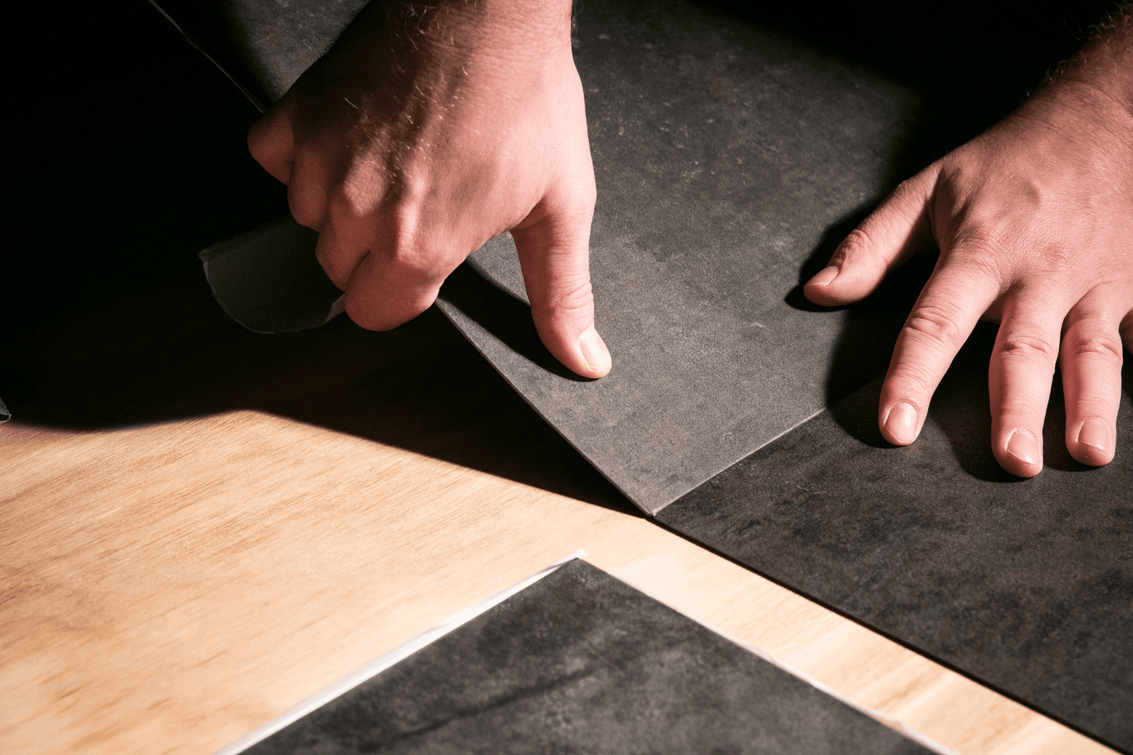 Steps to lay vinyl tiles