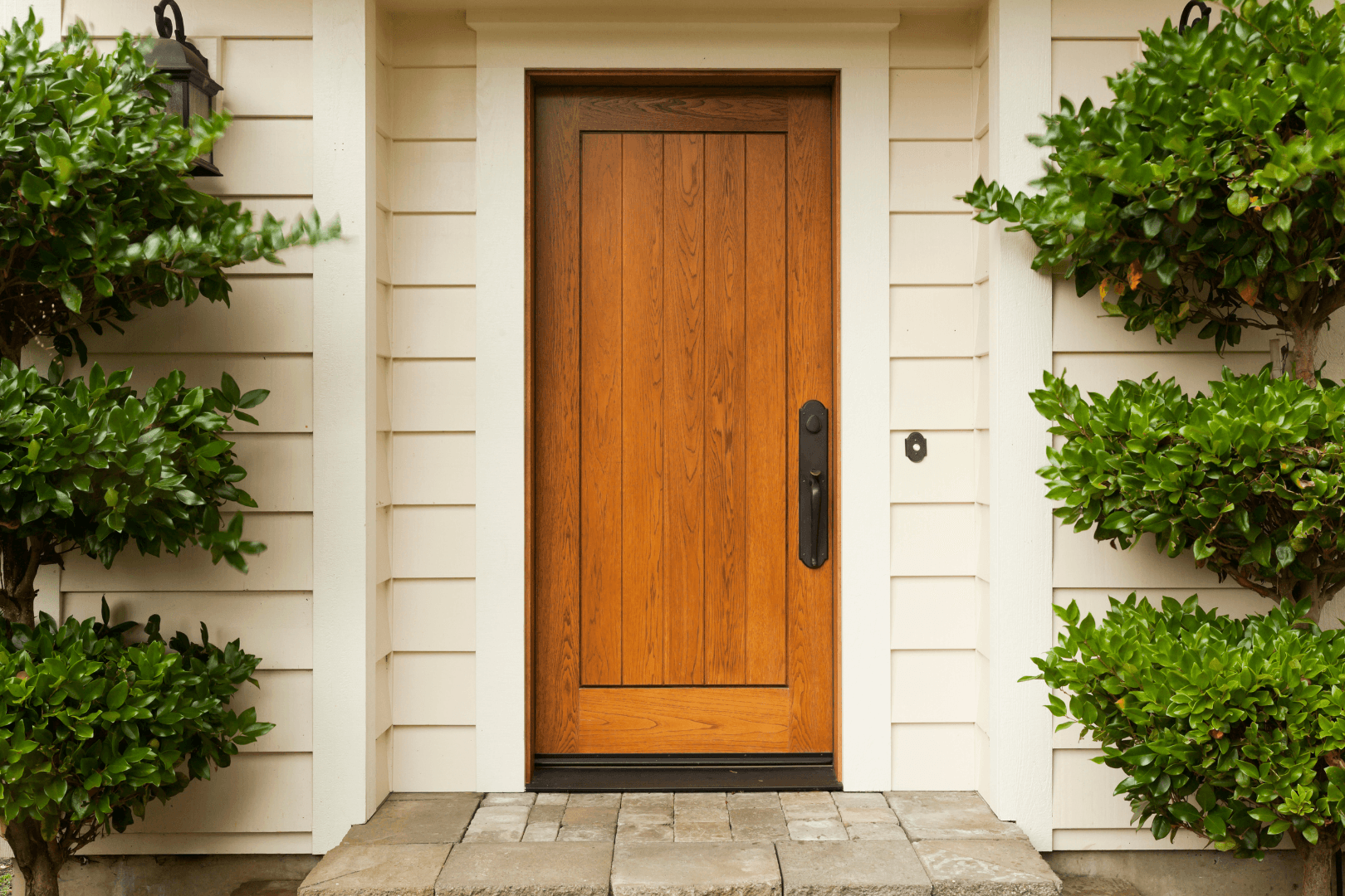 Wood front door
