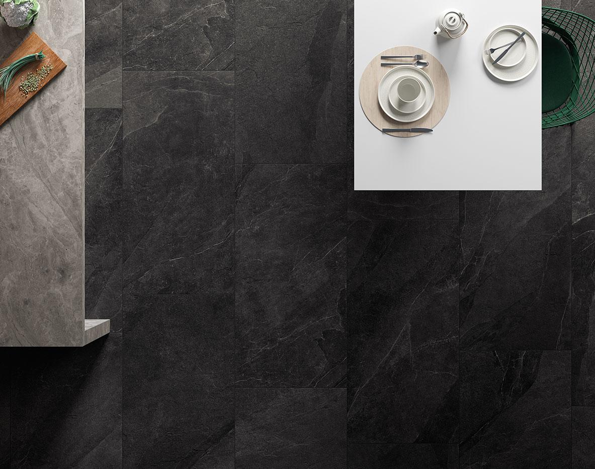 Black ceramic.
