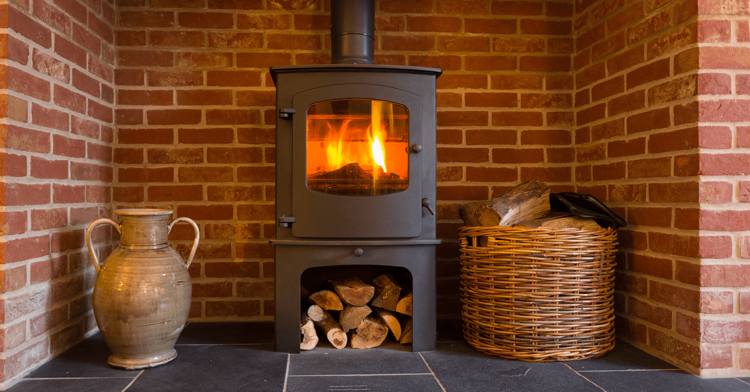 wood stove glass